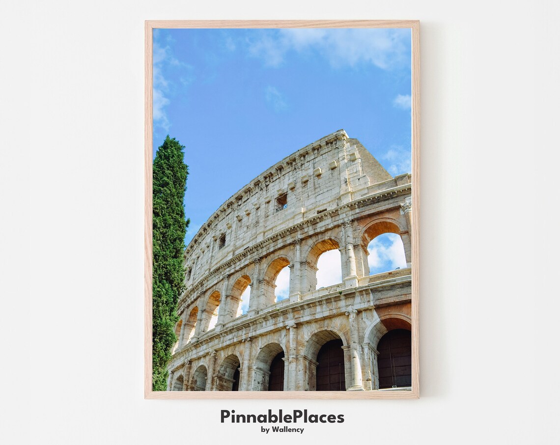 Colosseum Rome Italy Historic Landmark Photo Travel Art Print