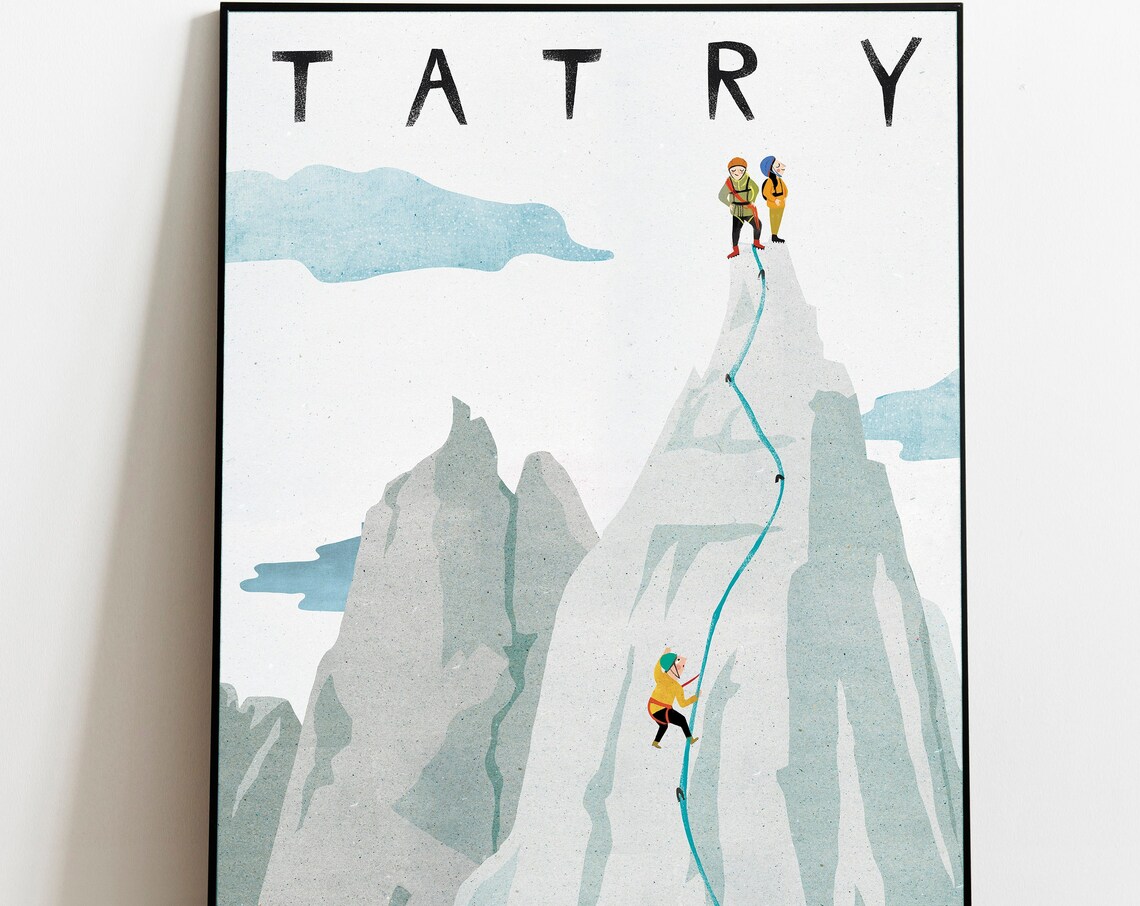 Tatry Poland Vintage Travel Poster, Tatra Mountains