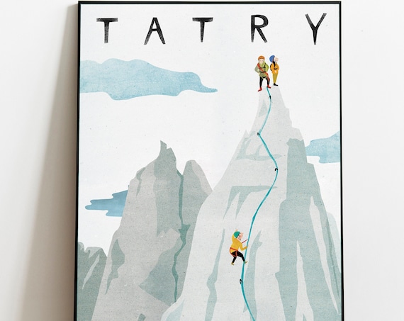 Tatry Poland Vintage Travel Poster, Tatra Mountains