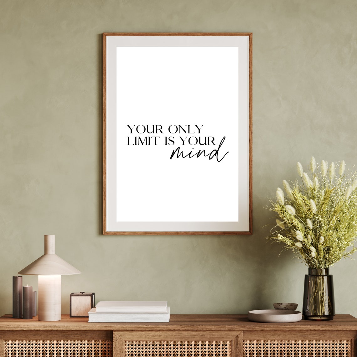 Your Only Limit Is Your Mind Motivational Quote Minimalist Wall Poster
