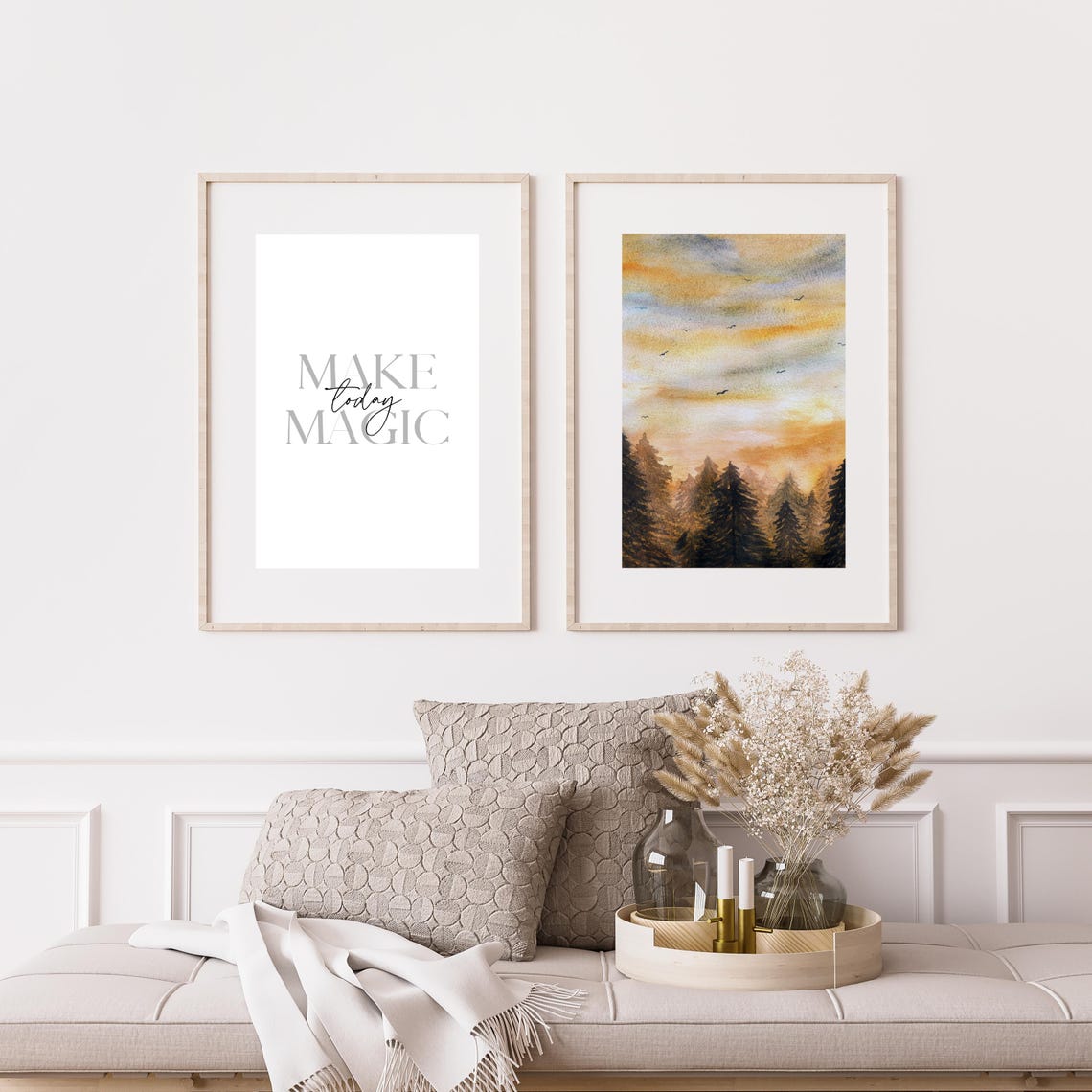 Make Today Magic Motivational Quote Script Typography Wall Art - Image 3