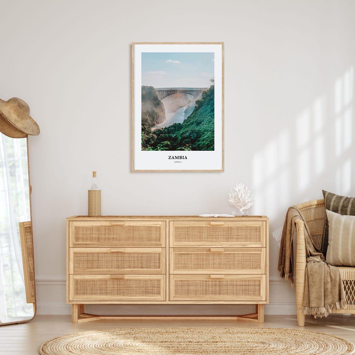 Zambia Print Zambia Photo Poster Zambia Travel Wall Art Zambia Map Print Zambia Photography Print Zambia Wall Dcor Africa - Image 2