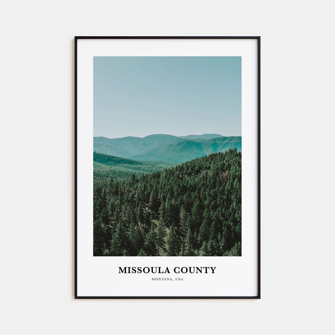 Missoula County Print Missoula County Photo Poster Missoula County Travel Wall Art Missoula County Map Print Missoula Montana Usa
