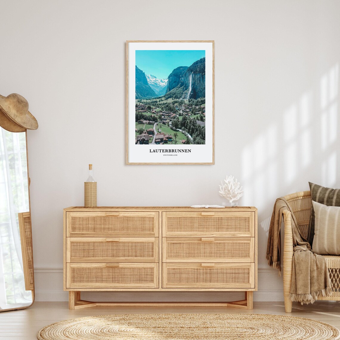Lauterbrunnen Switzerland Travel Poster, Map Art - Image 2