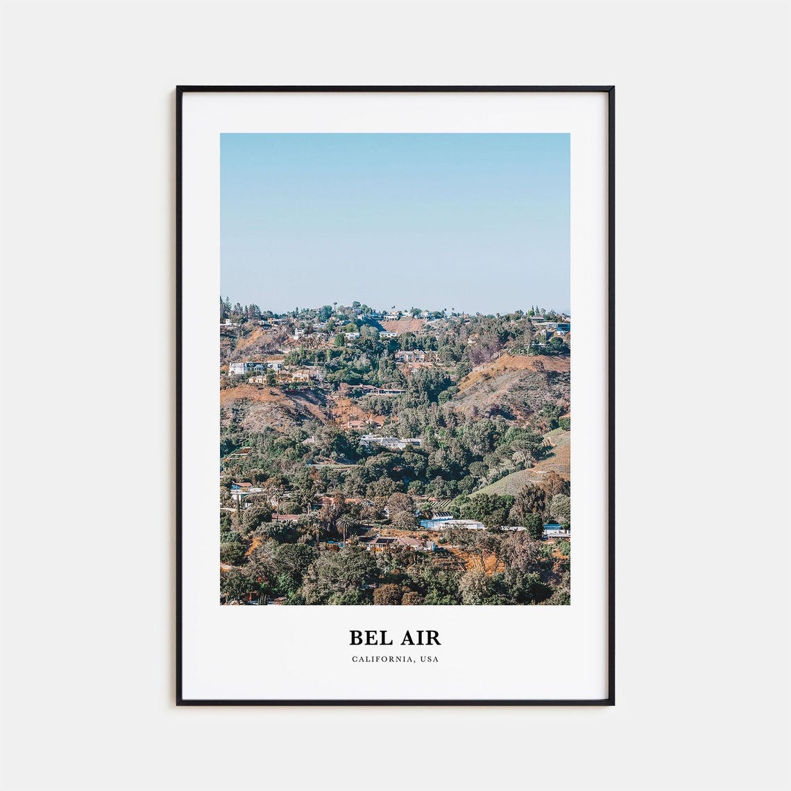 Bel Air Print Bel Air Photo Poster Bel Air Travel Wall Art Bel Air Map Print Bel Air Photography Print Bel Air Wall California Usa