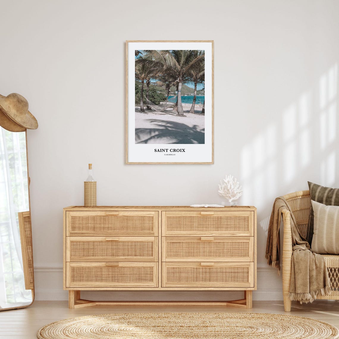 Saint Croix Caribbean Palm Beach Hammock Paradise Travel Photo Poster - Image 2