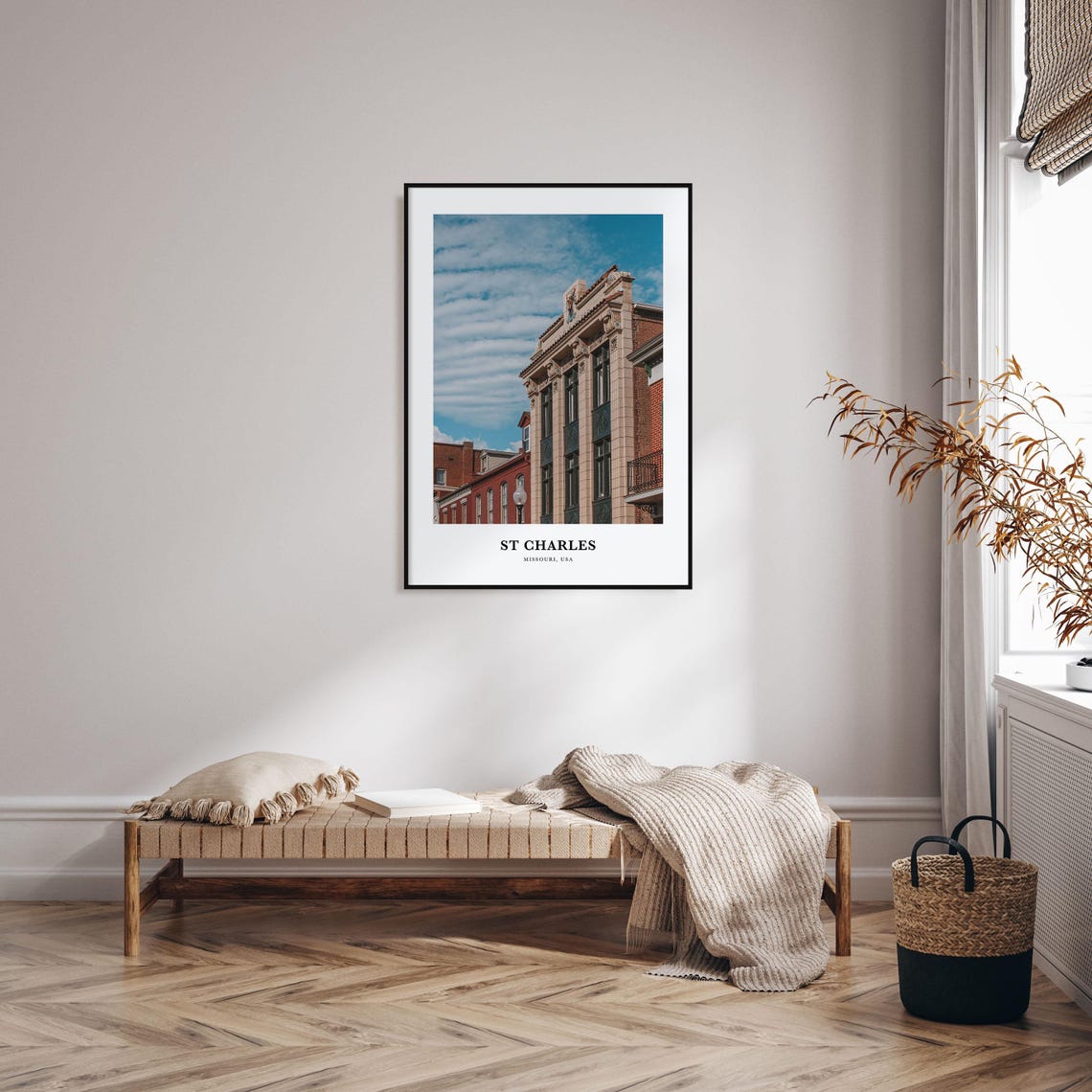 St Charles Missouri Historic Brick Building Facade Photography Poster - Image 3