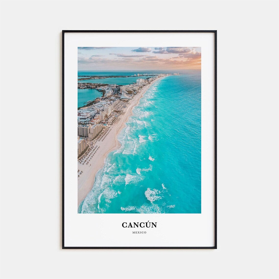 Cancun Travel Poster, Mexico Wall Art Print