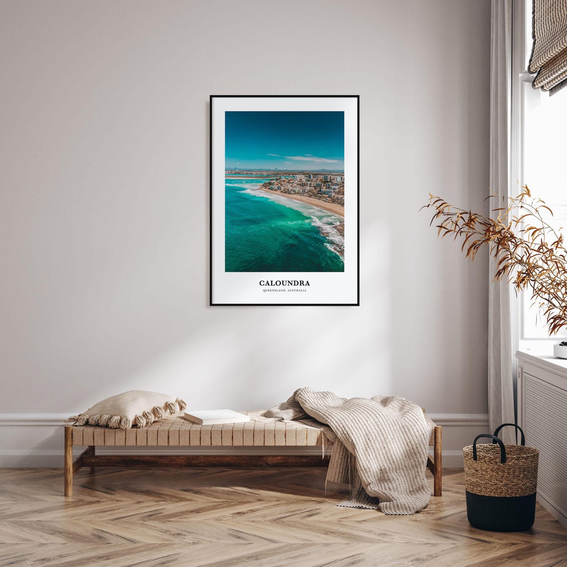 Caloundra Queensland Australia Beach Aerial Turquoise Coast Poster - Image 3