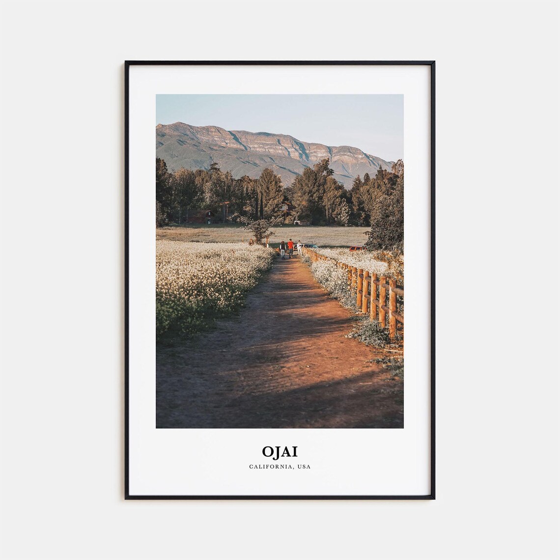 Ojai Travel Poster, California USA Wall Art