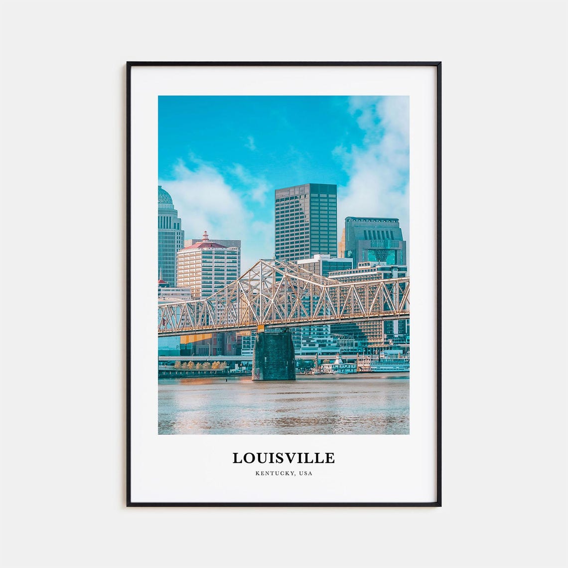 Louisville Print Louisville Photo Poster Louisville Travel Wall Art Louisville Map Print Louisville Photography Print Kentucky Usa