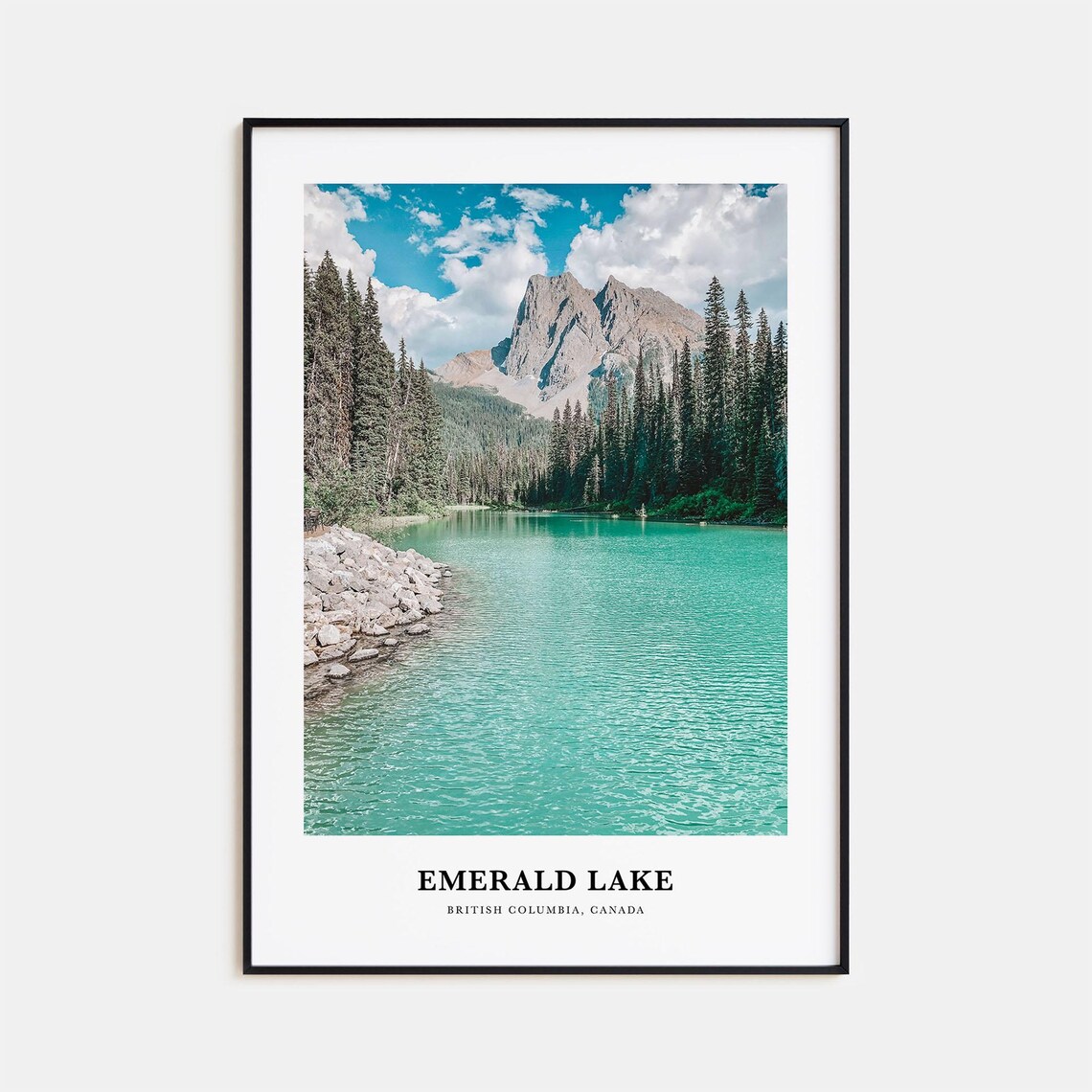Emerald Lake British Columbia Alpine Water Peaks Travel Photo Poster