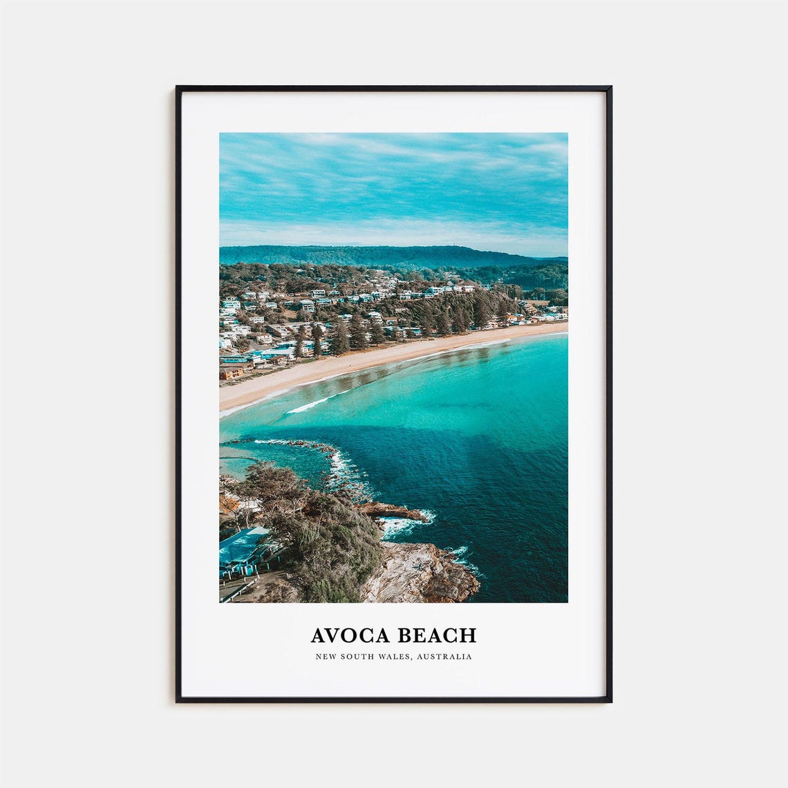 Avoca Beach Australia Turquoise Cove Aerial Beach View Poster