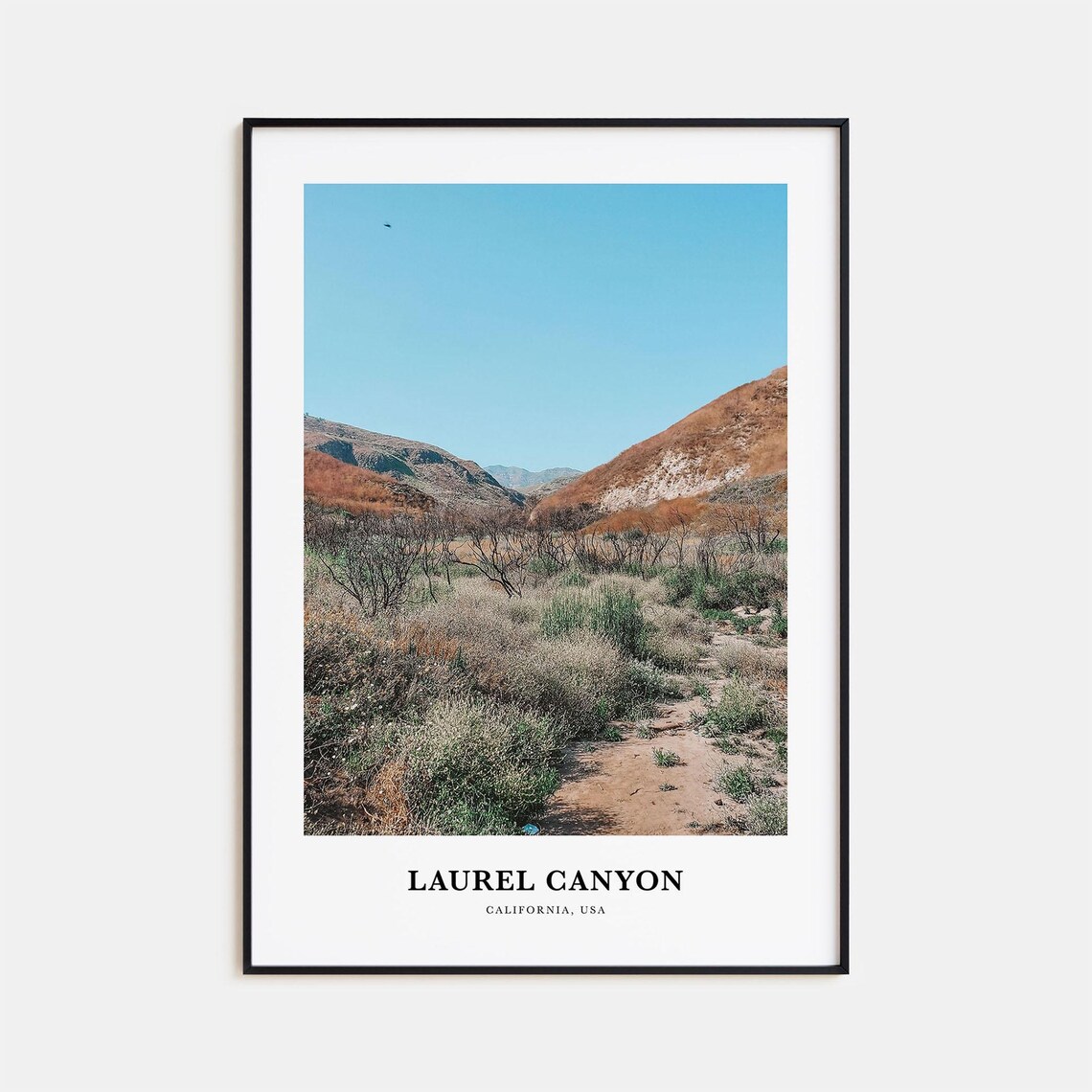 Laurel Canyon Travel Poster, California Map Art