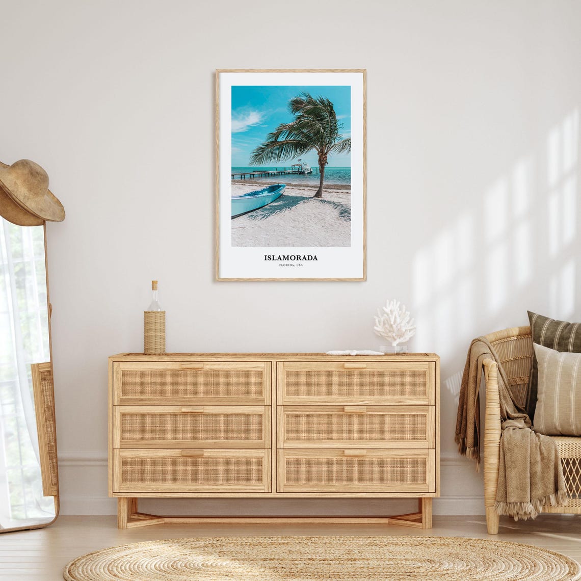 Islamorada Florida Tropical Beach Palm Pier Photography Travel Poster - Image 2
