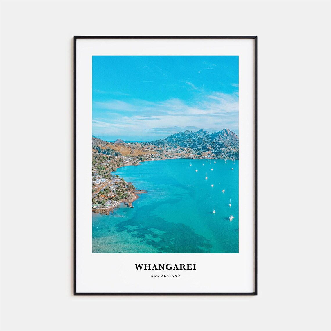 Whangarei Turquoise Harbor Sailboats New Zealand View Poster