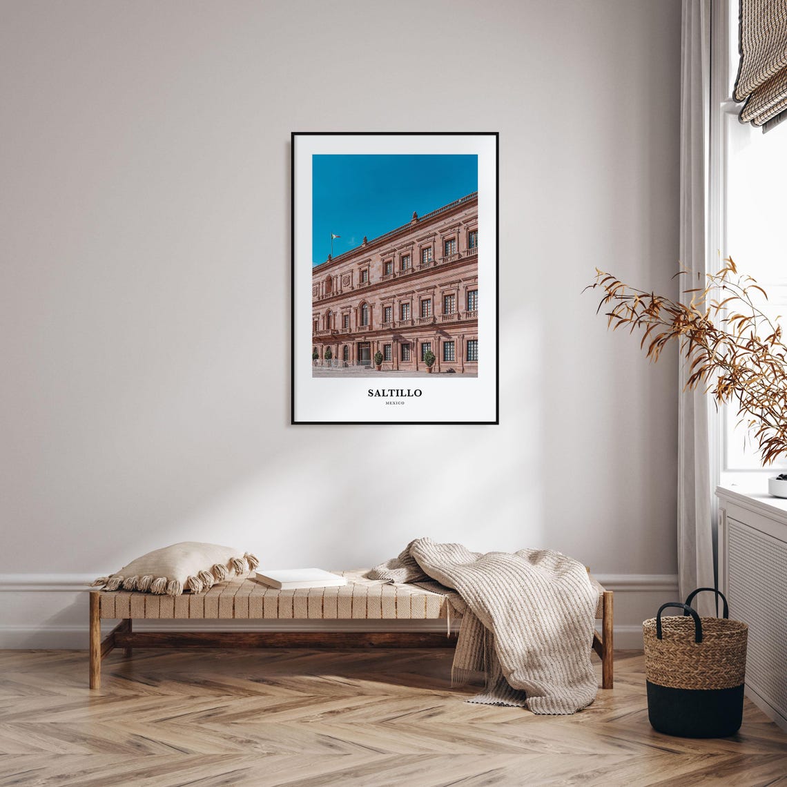 Saltillo Mexico Colonial Pink Palace Architecture Travel Photo Poster - Image 3