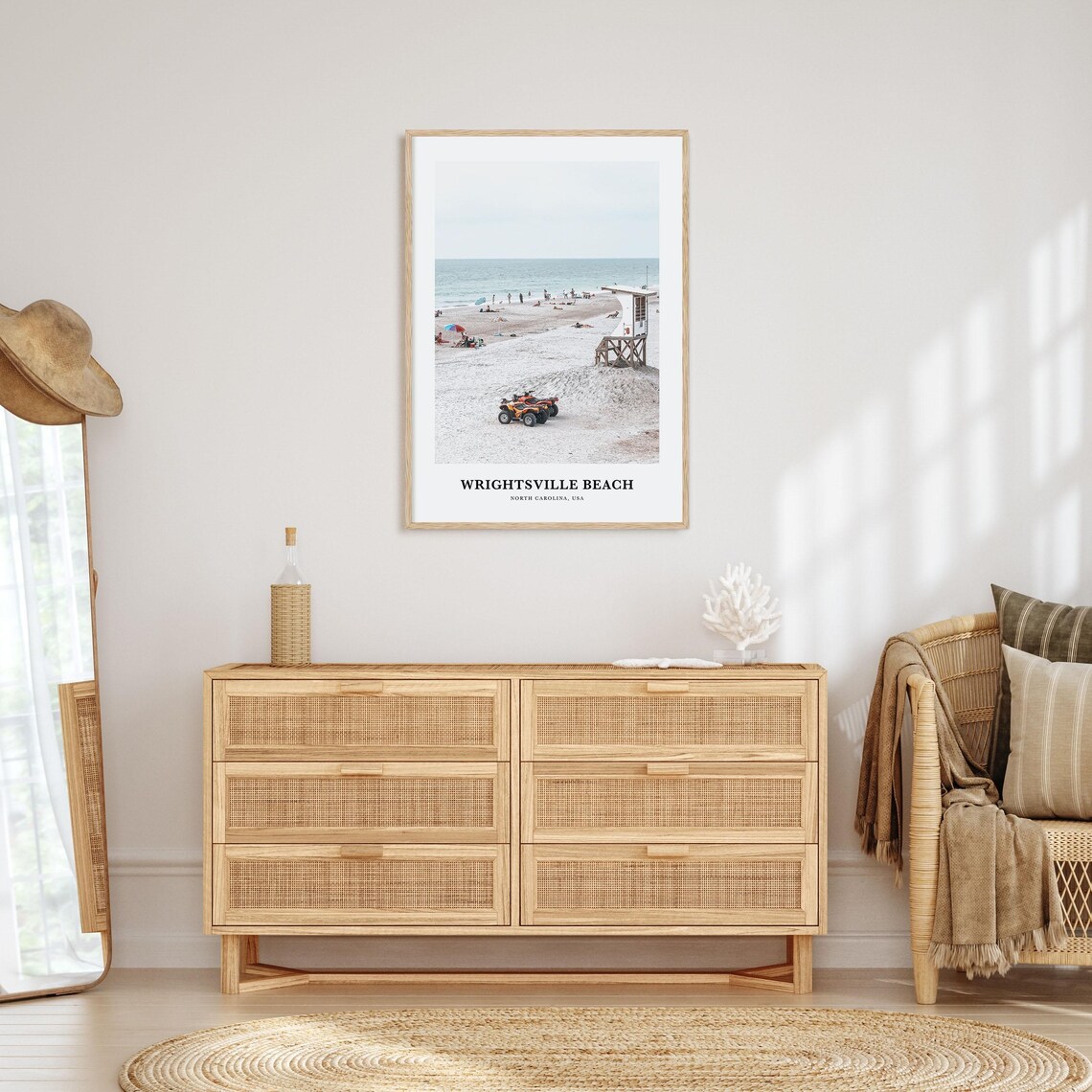 Wrightsville Beach Travel Poster, North Carolina Map - Image 2