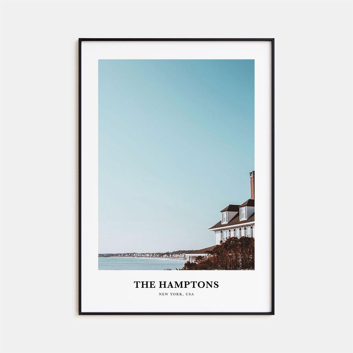 The Hamptons New York Coastal House Over the Ocean Photo Poster