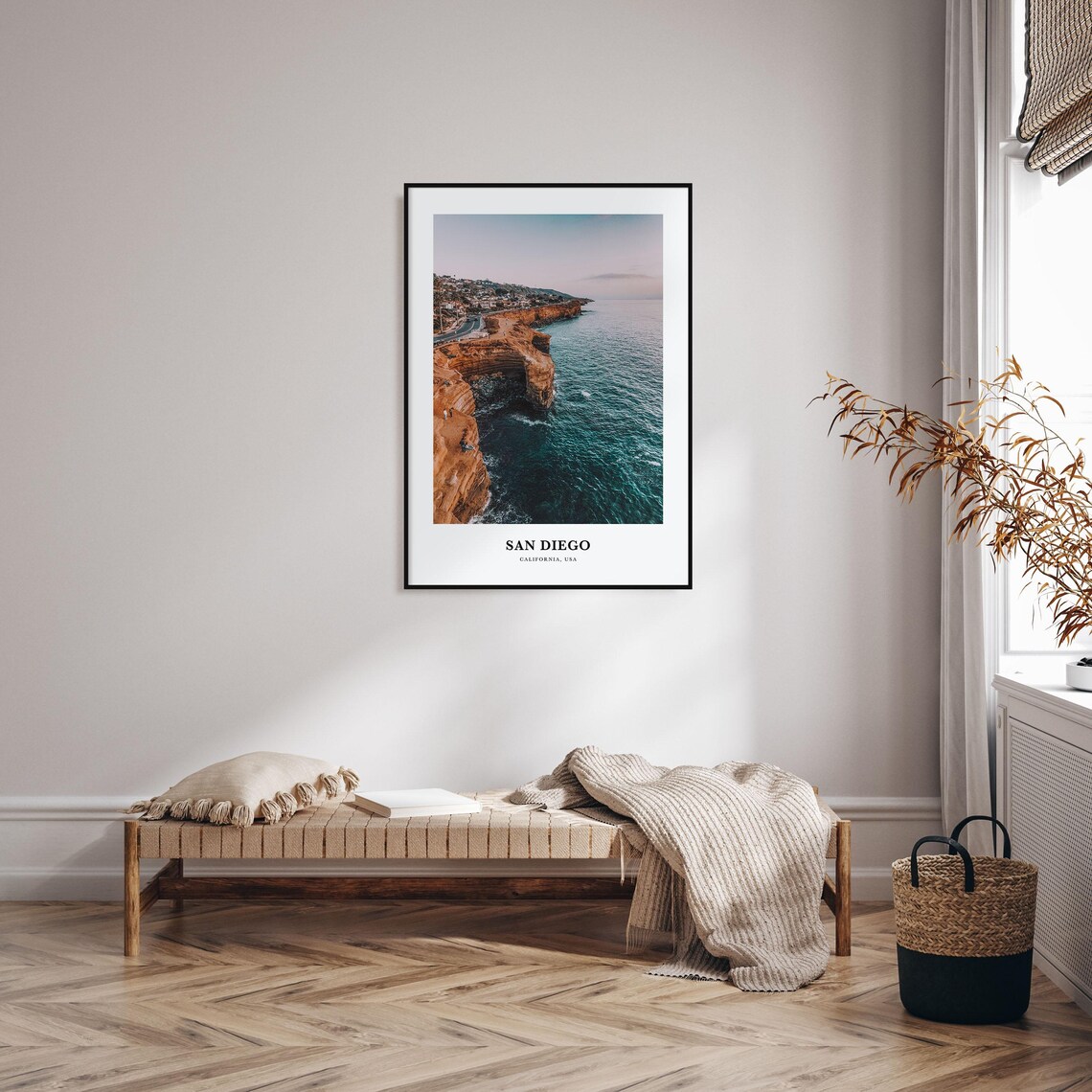 San Diego Travel Poster, California USA Map - Image 3