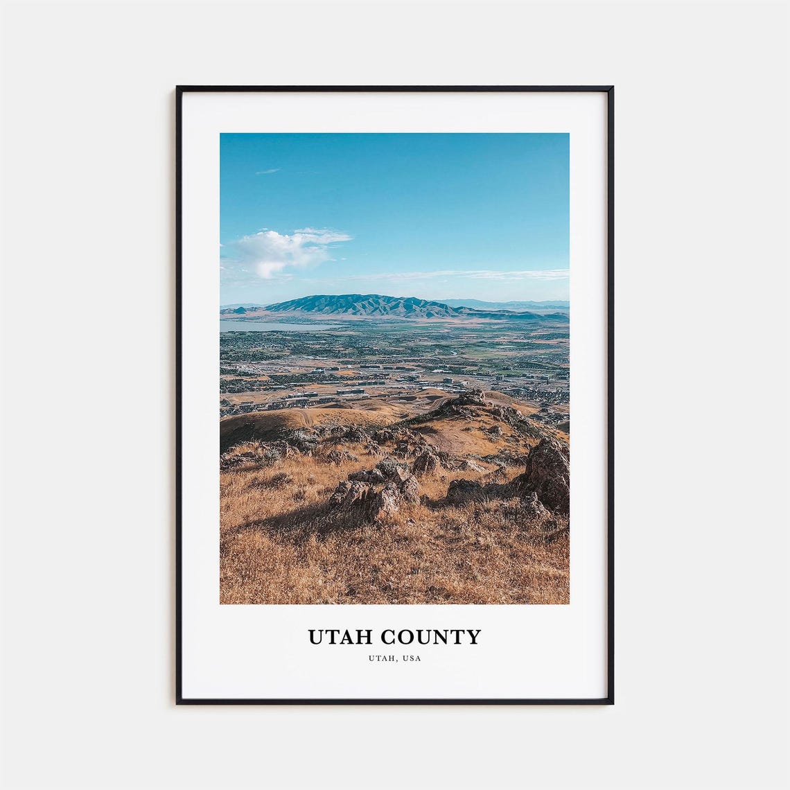 Utah County Golden Hills Scenic Valley Mountain View Nature Poster