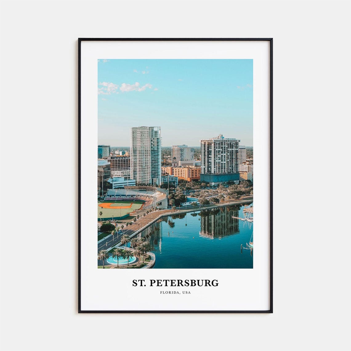 St Petersburg Print Florida St Petersburg Photo Poster St Petersburg Travel Wall Art St Petersburg Map Print St Petersburg Usa