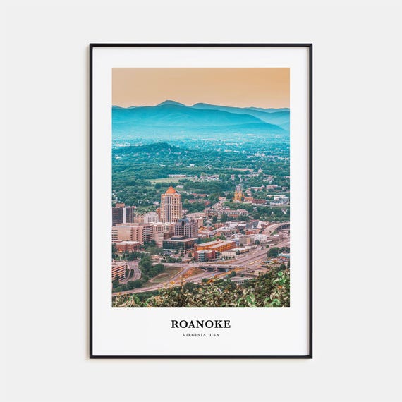 Roanoke Travel Poster, Virginia Place Wall Art