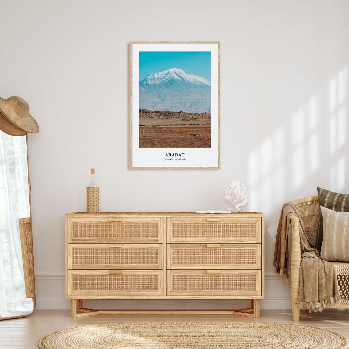 Ararat Victoria Australia Snow Capped Mountain Plains View Poster - Image 2