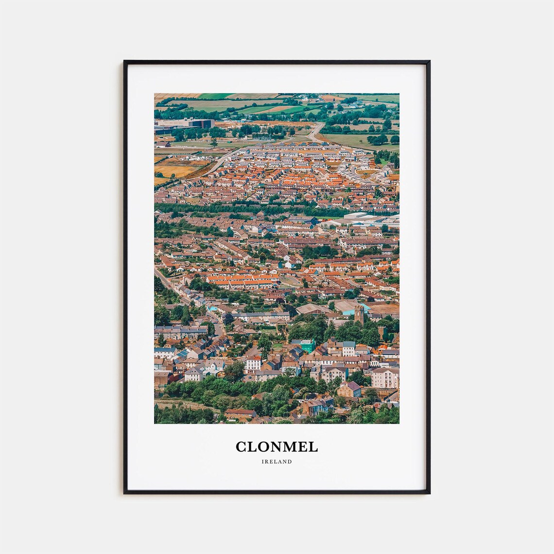 Clonmel Ireland Town Aerial Photography Panoramic Landscape Print