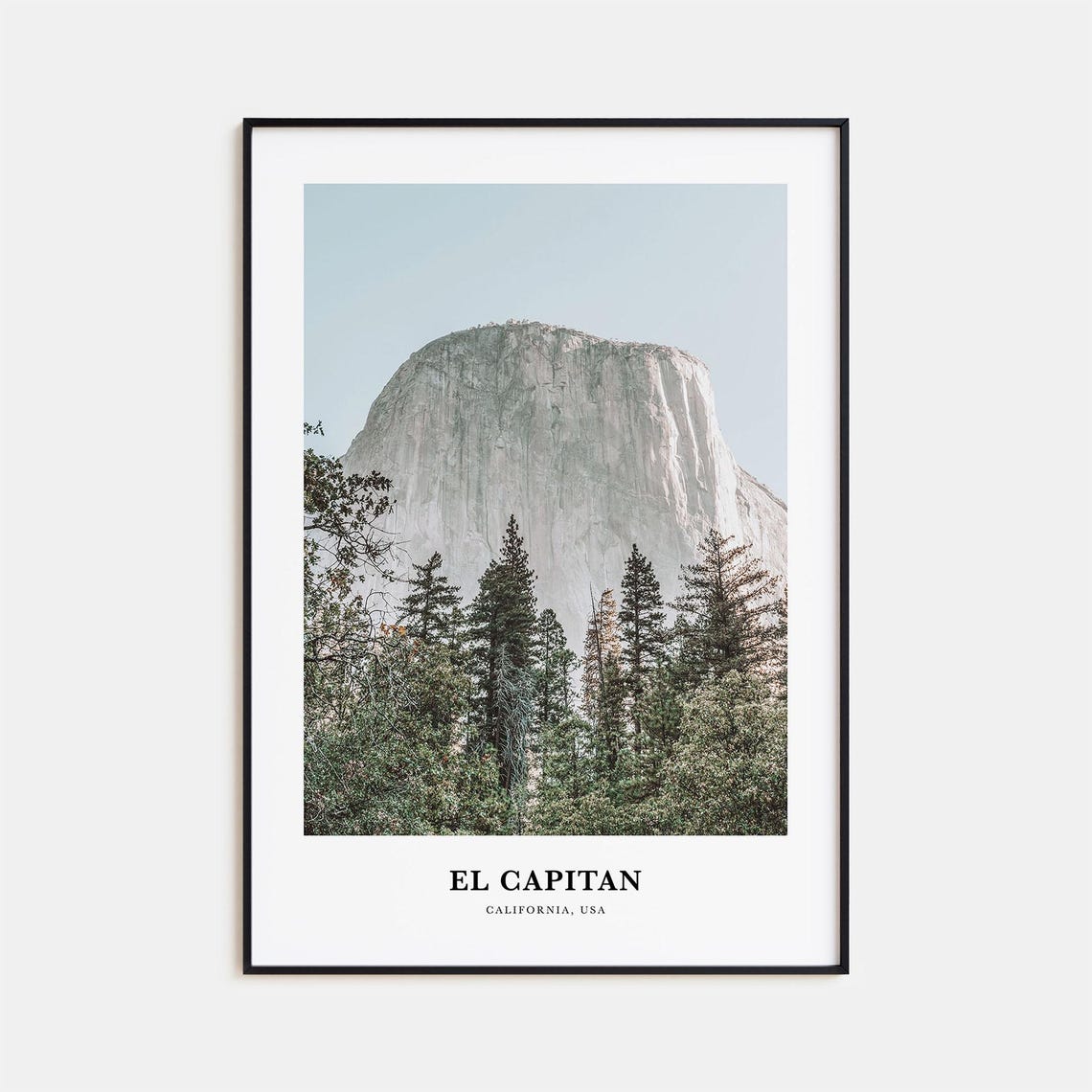El Capitan California Granite Dome Pines Majestic Rock Photo Poster