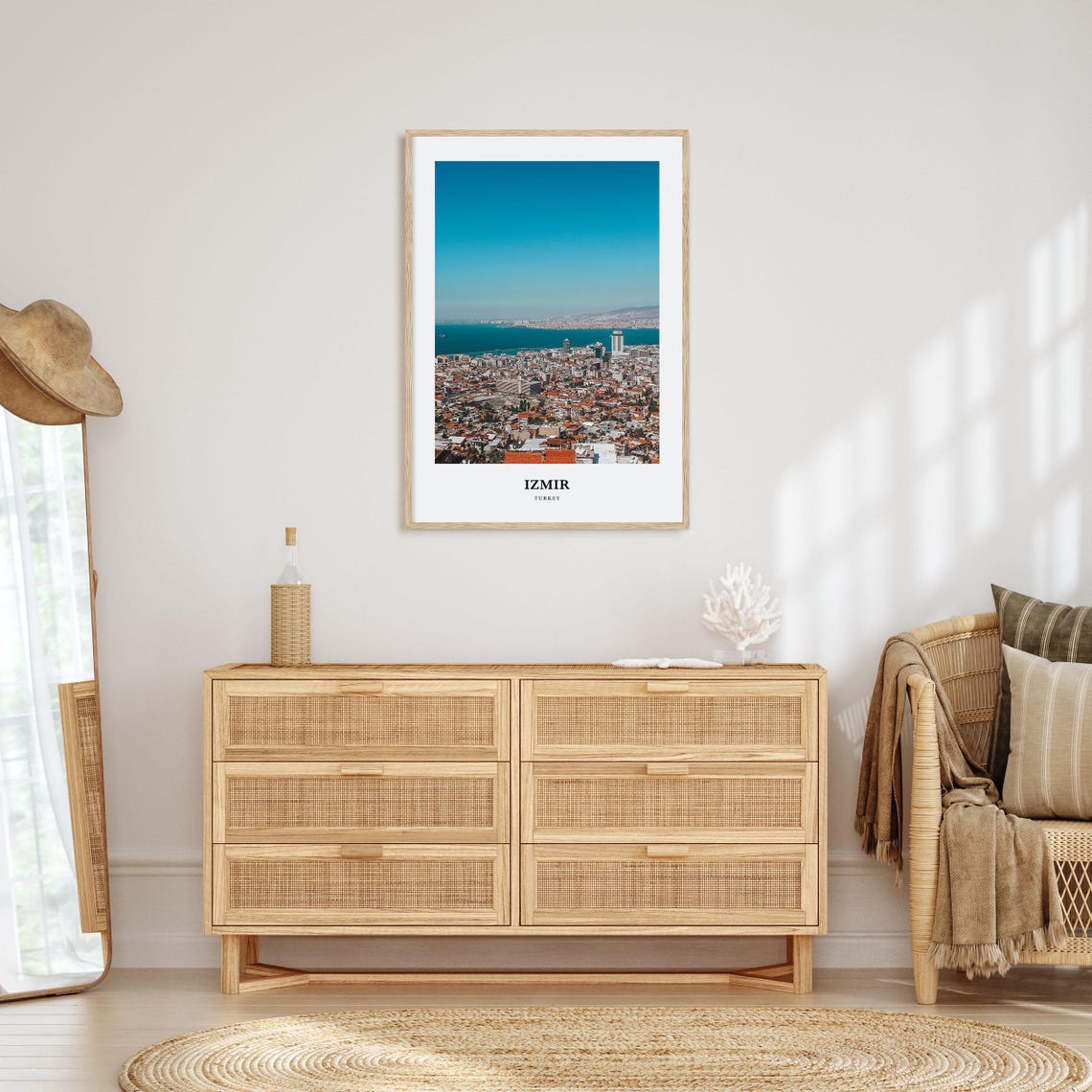 Izmir Turkey Aegean Bay City Aerial View Red Roofs Travel Poster - Image 2
