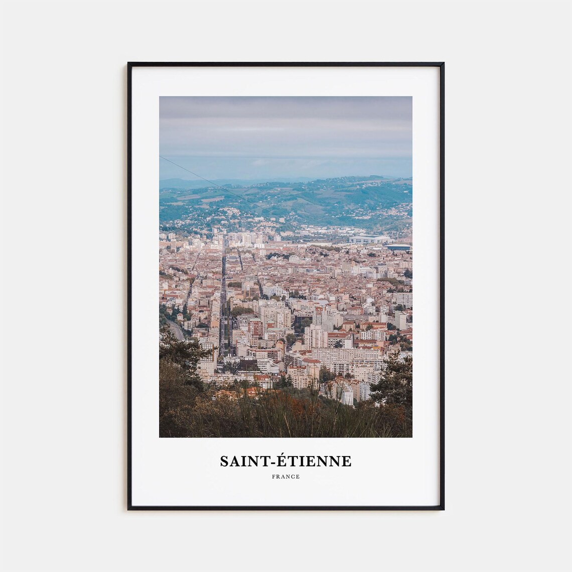 Saint Etienne France Cityscape Panorama Skyline Photography Print