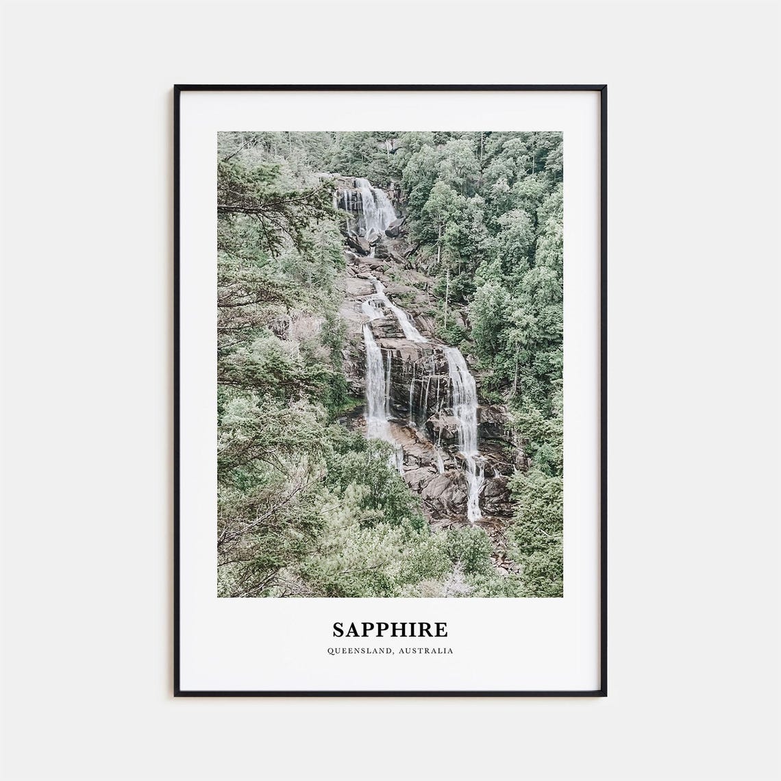 Sapphire Queensland Australia Tiered Rainforest Waterfall Poster