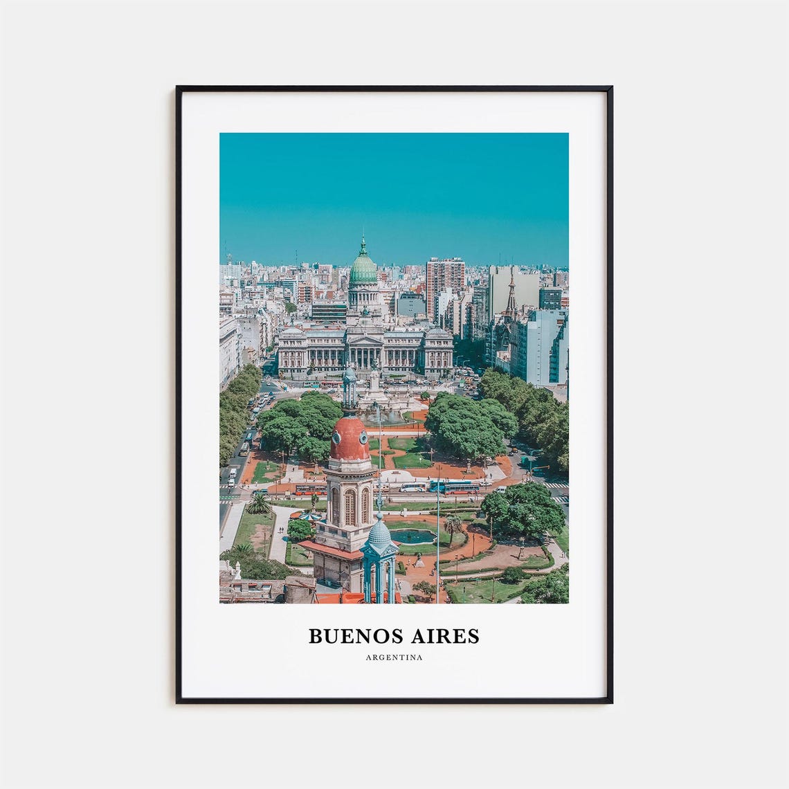 Buenos Aires Argentina Aerial Downtown Congress Dome Photo Poster