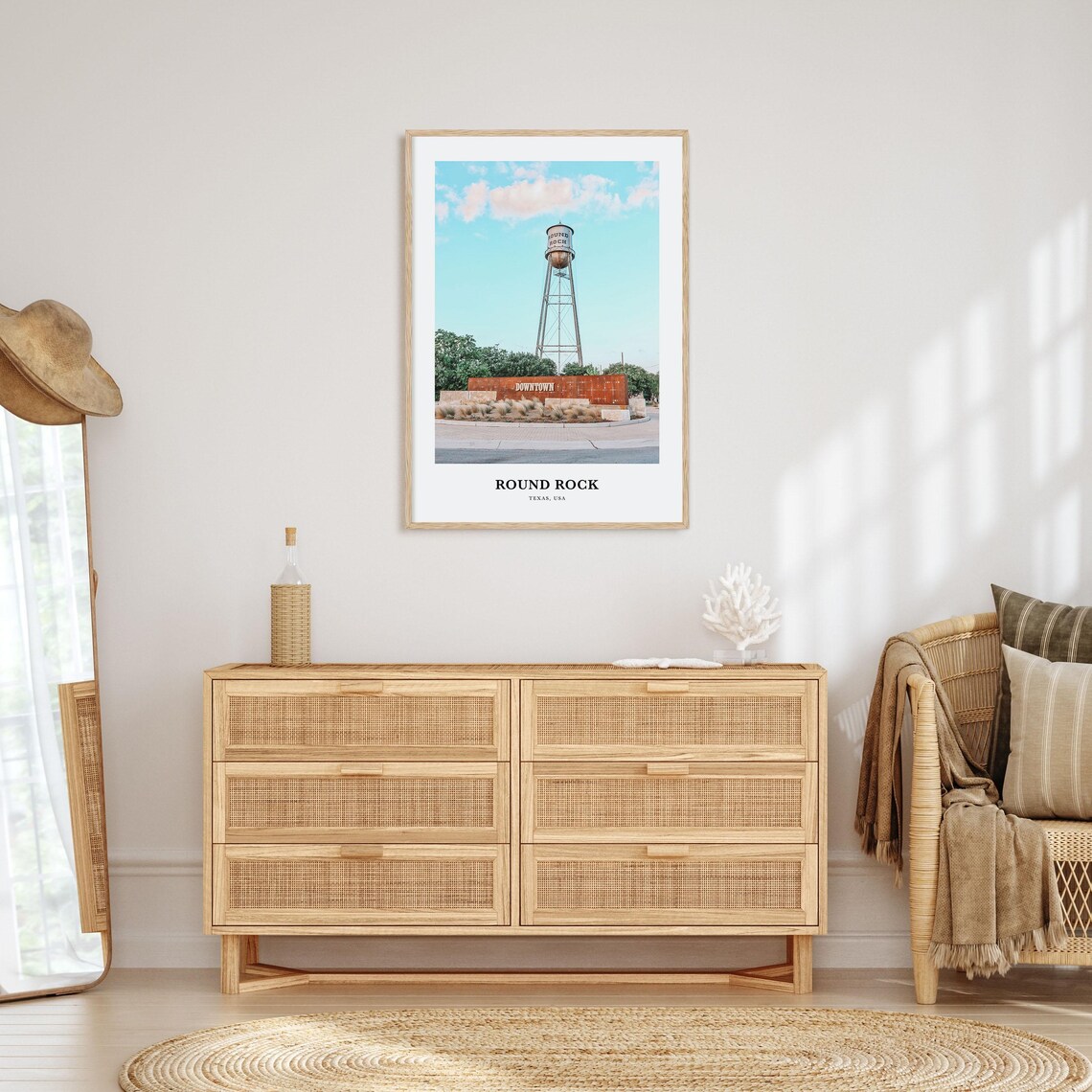Round Rock Texas Travel Poster, Map Wall Art - Image 2