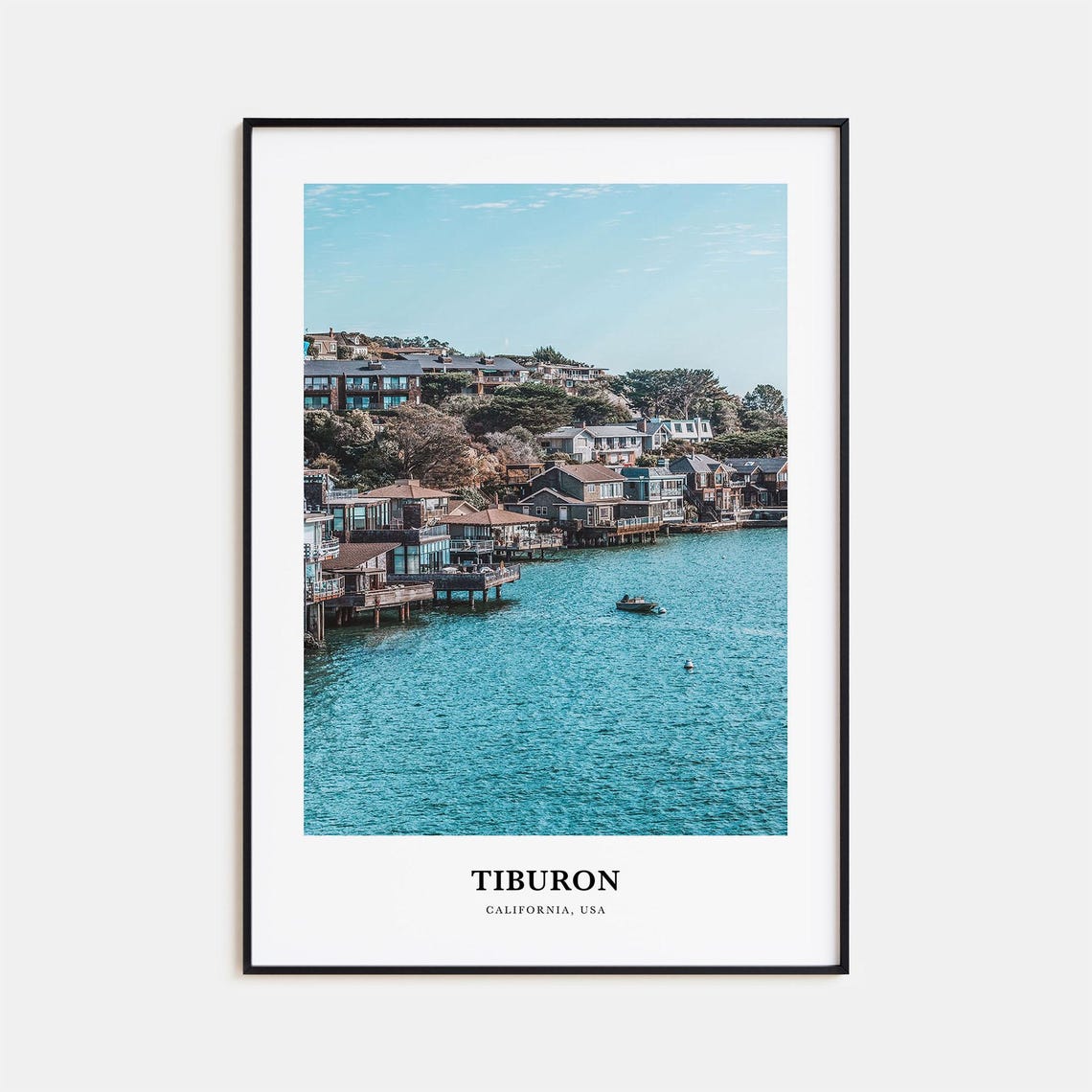 Tiburon California Bay Waterfront Homes On Stilts Photo Poster