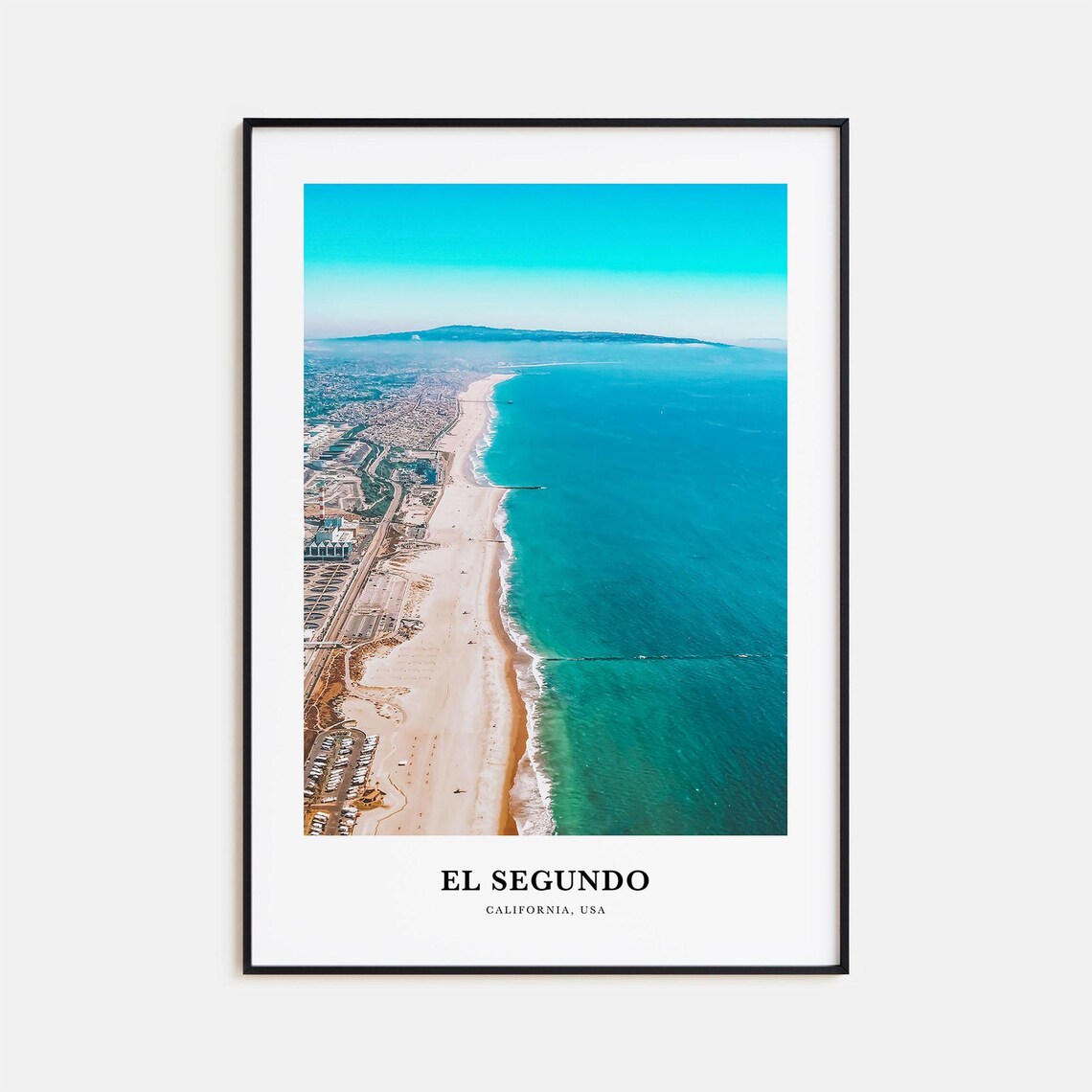 El Segundo Travel Map Wall Art, California USA