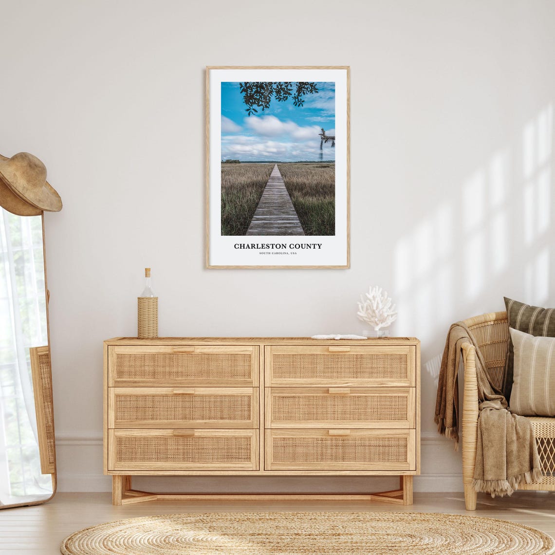 Charleston County South Carolina USA Marsh Boardwalk Sky Photo Poster - Image 2