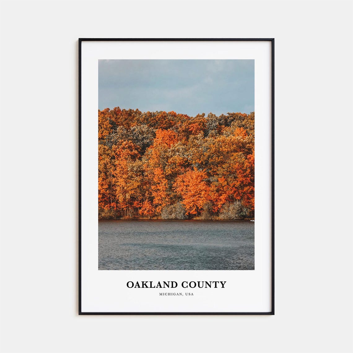 Oakland County Print Oakland County Photo Poster Oakland County Travel Wall Art Oakland County Map Print Oakland County Michigan Usa