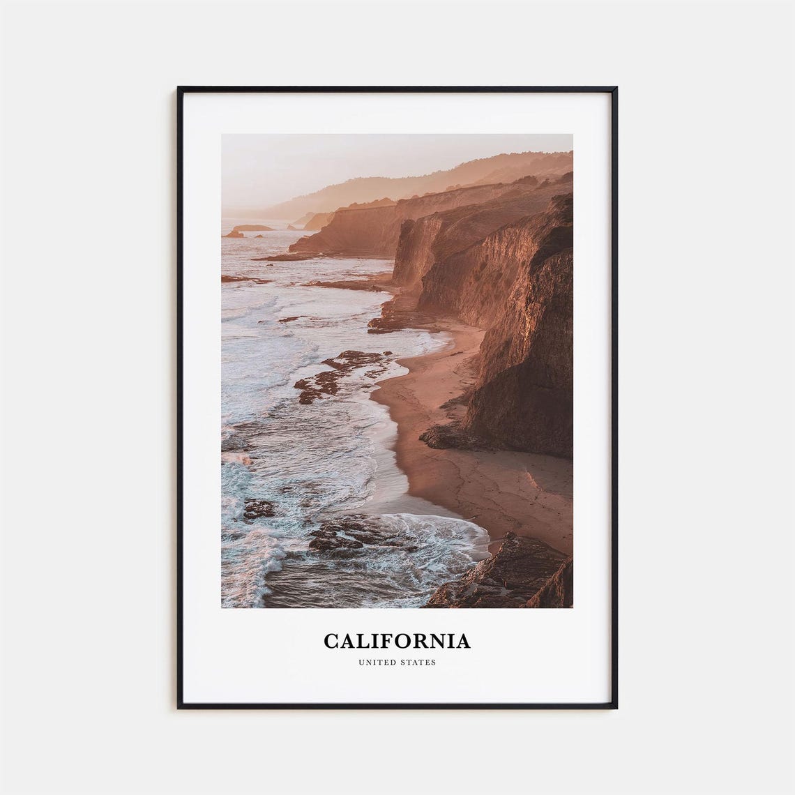 California Print California Photo Poster California Travel Wall Art California Map Print California Photography Print United States