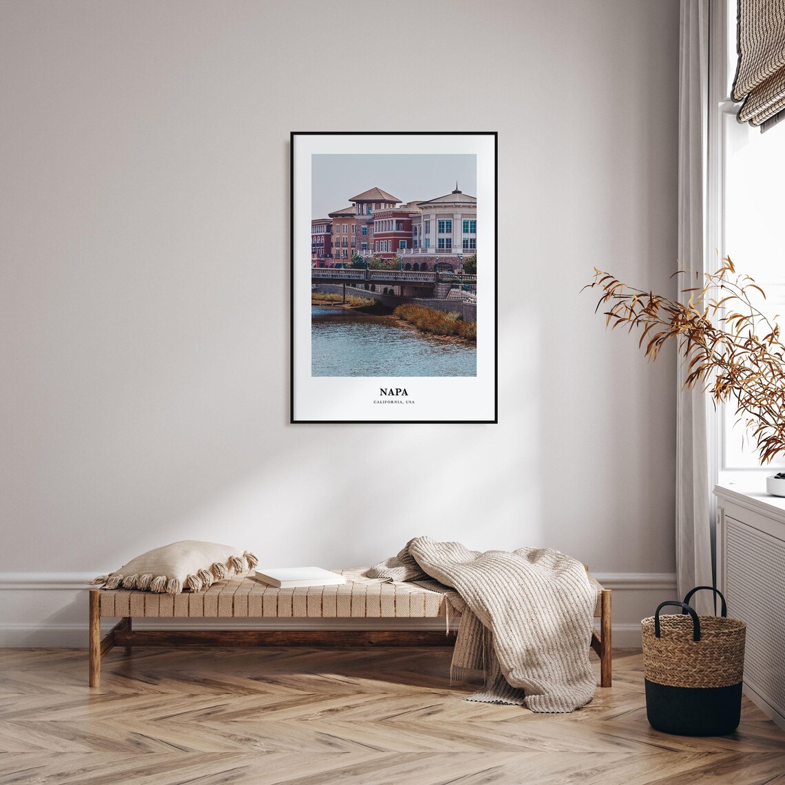 Napa California USA Waterfront Buildings Bridge Photo Travel Poster - Image 3