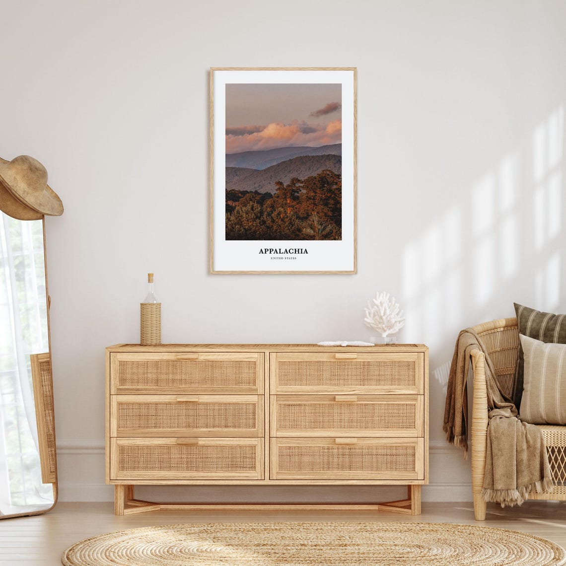 Appalachia United States Sunset Mountain Ridges Forest Poster - Image 2