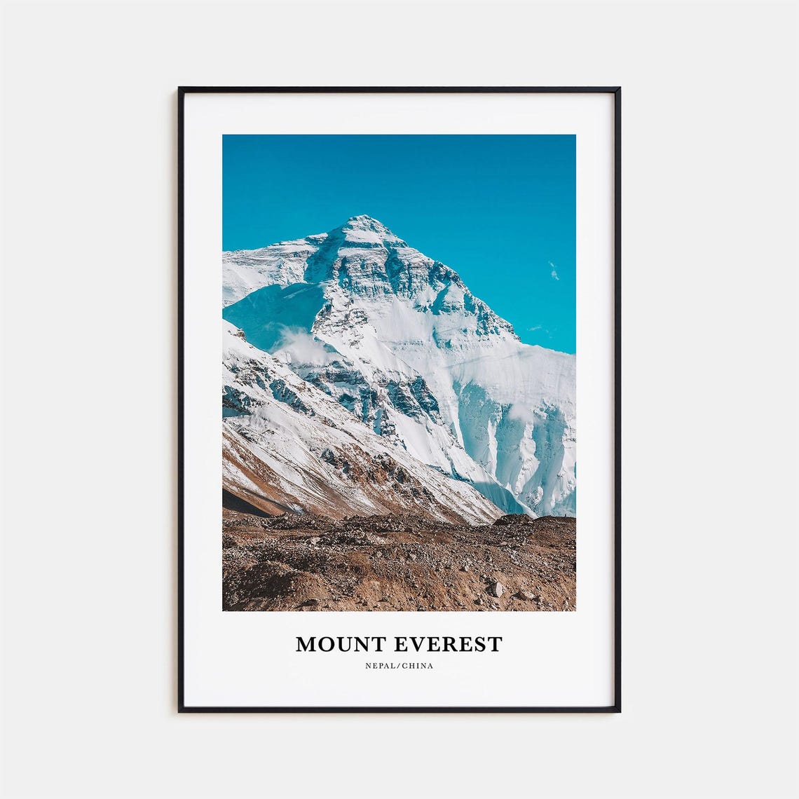 Mount Everest Nepal Himalaya Snow Capped Summit Landscape Poster