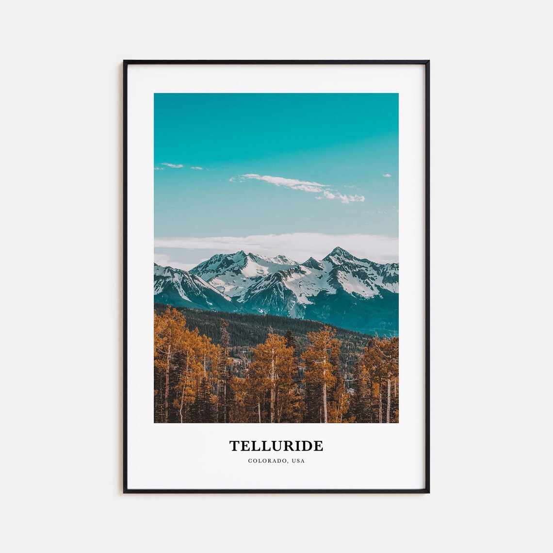 Telluride Travel Poster, Colorado USA Wall Art