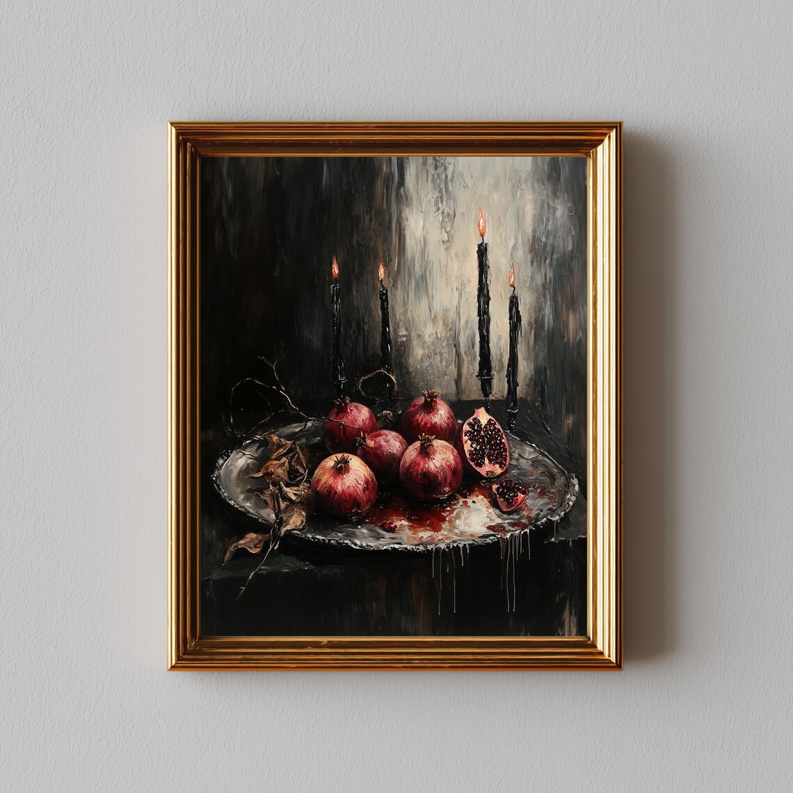 Moody Still Life Painting, Vintage Art Print