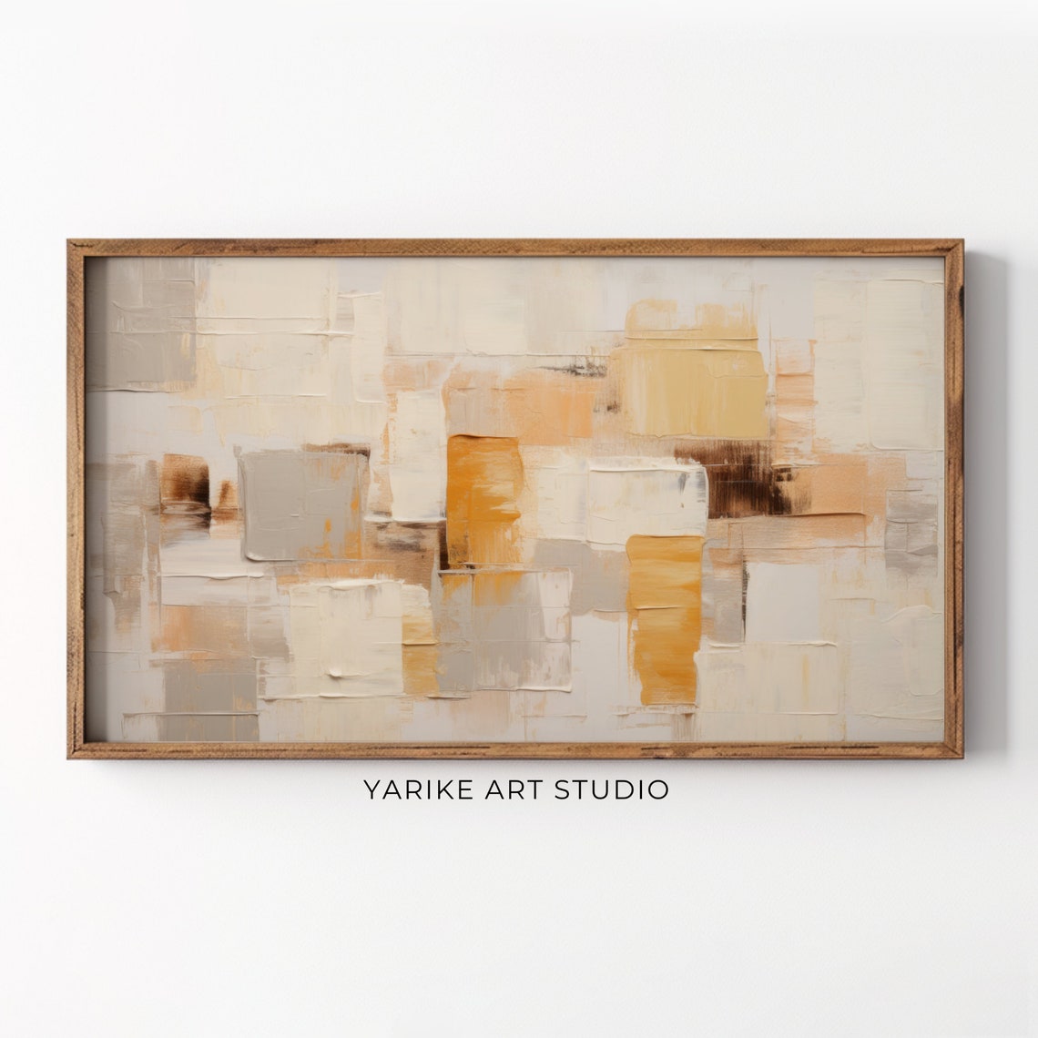 Rustic Orange Abstract Warm Neutral Textured Minimalist Poster
