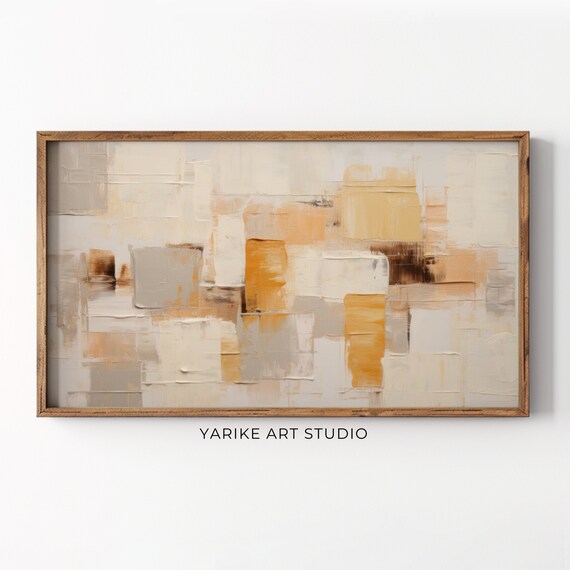 Rustic Orange Abstract Warm Neutral Textured Minimalist Poster