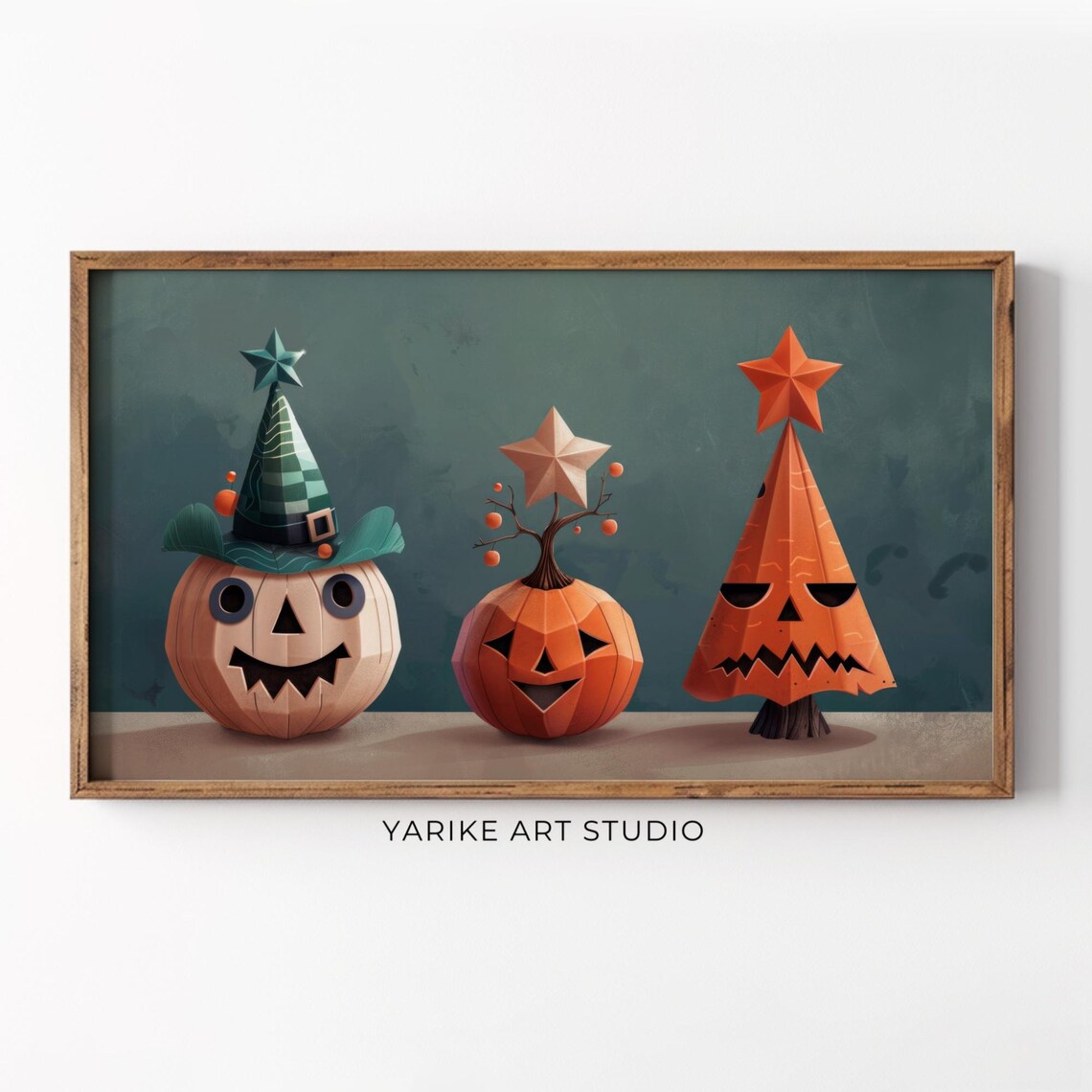 Abstract Halloween Christmas Illustration Frame Tv Art Minimalist Holiday Tv Art Country Farmhouse Tv Art 243