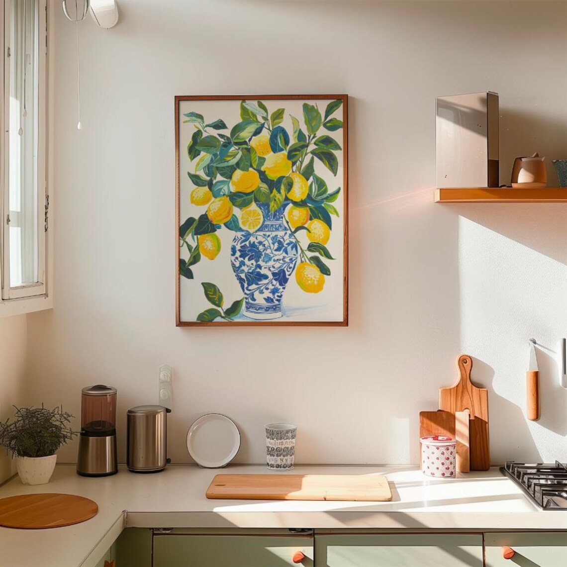 Lemon Tree Art Print, Bohemian Farmhouse Kitchen Decor - Image 3