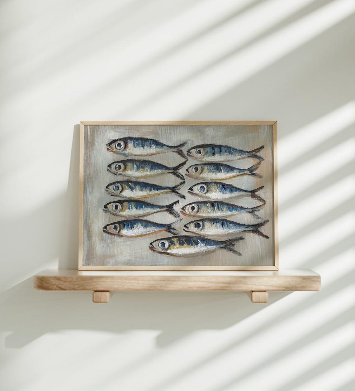 Sardine Still Life Painting Vintage Nautical Fish Row Poster - Image 2